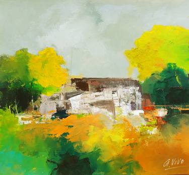 Original Abstract Expressionism Landscape Paintings by Andres Vivo