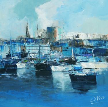 Print of Impressionism Ship Paintings by Andres Vivo