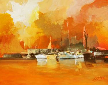 Original Boat Paintings by Andres Vivo