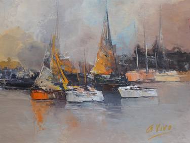 Original Sailboat Paintings by Andres Vivo