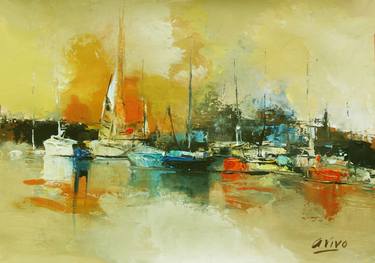 Print of Boat Paintings by Andres Vivo