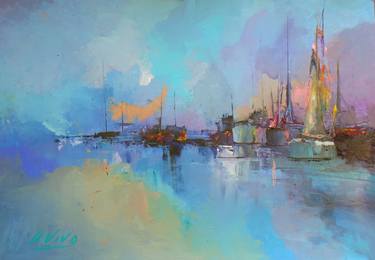 Original Impressionism Boat Paintings by Andres Vivo