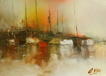 Print of Boat Paintings by Andres Vivo