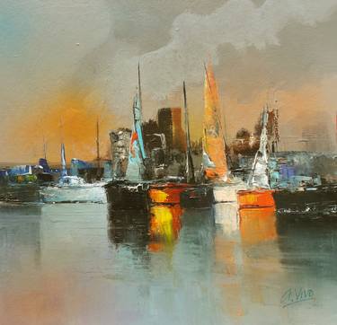 Print of Impressionism Boat Paintings by Andres Vivo
