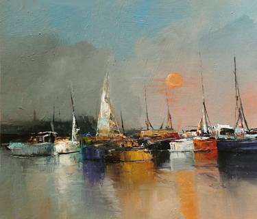 Print of Impressionism Boat Paintings by Andres Vivo