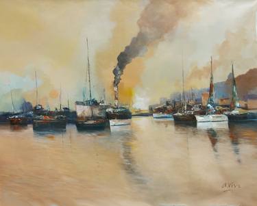 Print of Figurative Boat Paintings by Andres Vivo