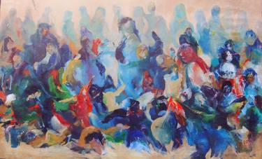 Original Abstract Expressionism People Paintings by Andres Vivo