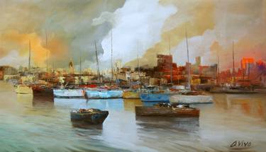 Original Figurative Seascape Paintings by Andres Vivo