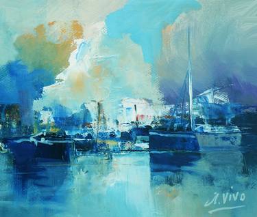 Print of Abstract Expressionism Sailboat Paintings by Andres Vivo