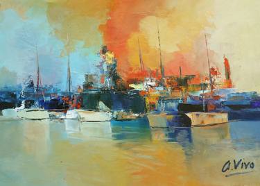 Print of Ship Paintings by Andres Vivo