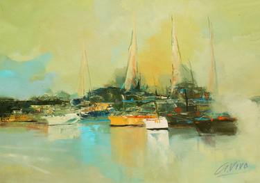 Original Sailboat Paintings by Andres Vivo