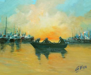 Original Boat Paintings by Andres Vivo