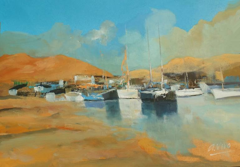 Print of Impressionism Seascape Paintings by Andres Vivo