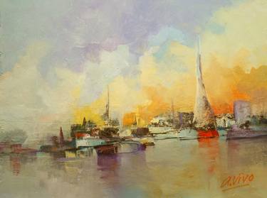 Print of Seascape Paintings by Andres Vivo