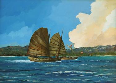 Original Sailboat Paintings by Andres Vivo