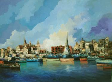 Original Impressionism Cities Paintings by Andres Vivo