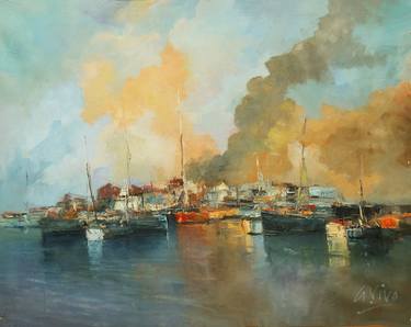 Original Boat Paintings by Andres Vivo