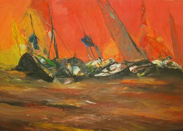 Original Expressionism Seascape Paintings by Andres Vivo