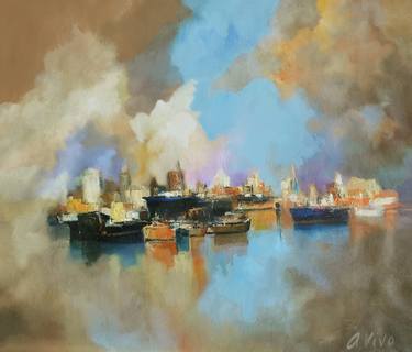 Print of Abstract Expressionism Ship Paintings by Andres Vivo