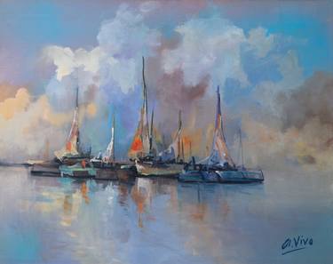 Original Abstract Expressionism Seascape Paintings by Andres Vivo