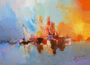 Print of Abstract Expressionism Ship Paintings by Andres Vivo