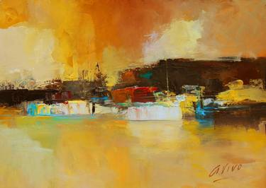 Original Abstract Expressionism Ship Paintings by Andres Vivo