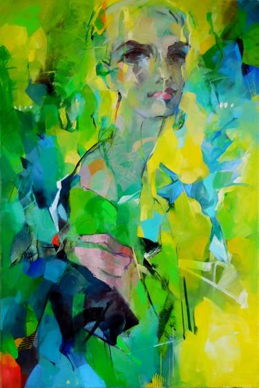 Original Expressionism Women Paintings by Larissa Strunowa