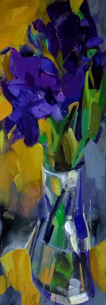 Original Impressionism Floral Paintings by Larissa Strunowa