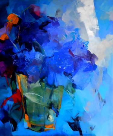 Original Abstract Expressionism Botanic Paintings by Larissa Strunowa