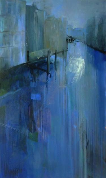 Original Abstract Expressionism Architecture Paintings by Larissa Strunowa