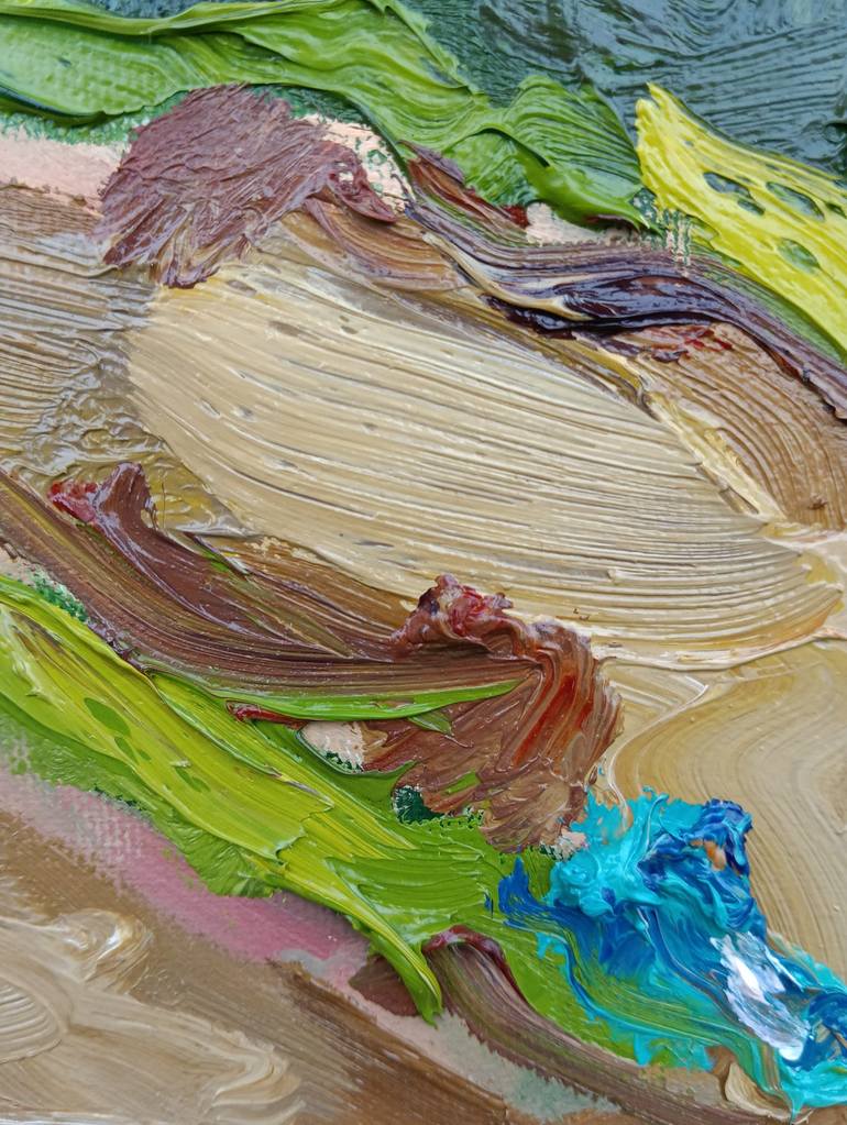 Original Abstract Expressionism Landscape Painting by JustīNe Seile UrtāNe