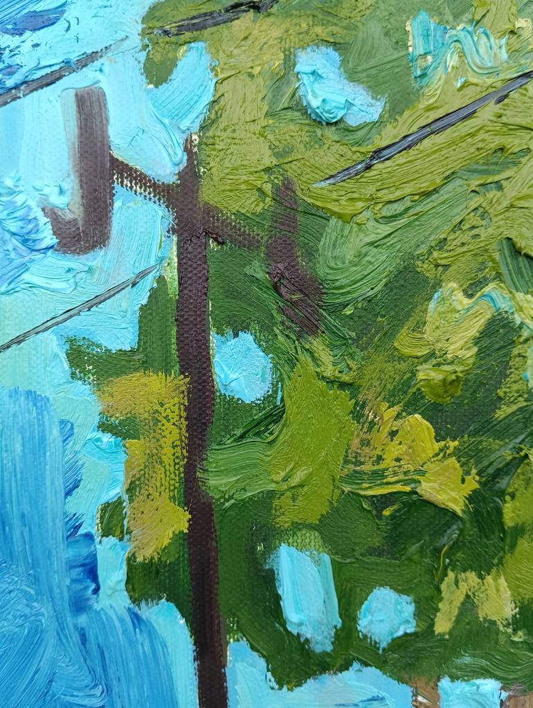 Original Abstract Expressionism Landscape Painting by JustīNe Seile UrtāNe