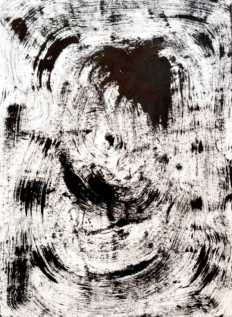 Original Abstract Painting by Tushar Jadhav | Abstract Art on Paper | Gesture That Refuses to Settle