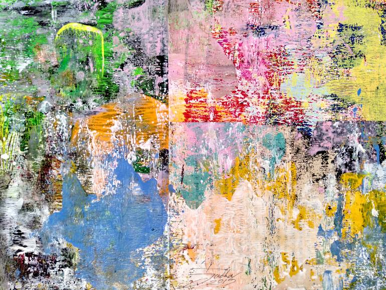 Original Art Deco Abstract Painting by Tushar Jadhav