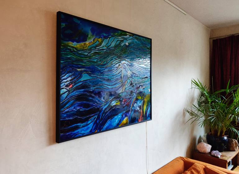 Original Abstract Landscape Painting by Lizzy Geurts Van Kessel