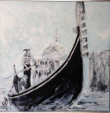 Original Impressionism Boat Paintings by Arty SHO