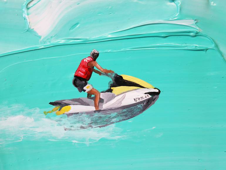 Original Abstract Boat Painting by Taylor Cox