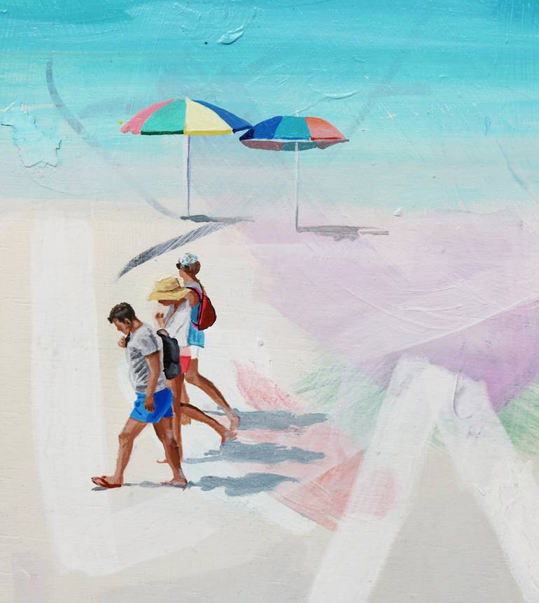 Original Abstract Beach Painting by Taylor Cox