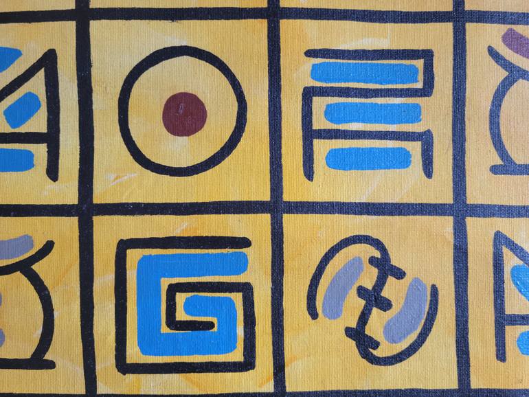 Original Geometric Abstract Painting by Eba Ussher