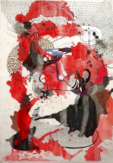 Original Abstract Expressionism Abstract Drawing by Danny Augustine