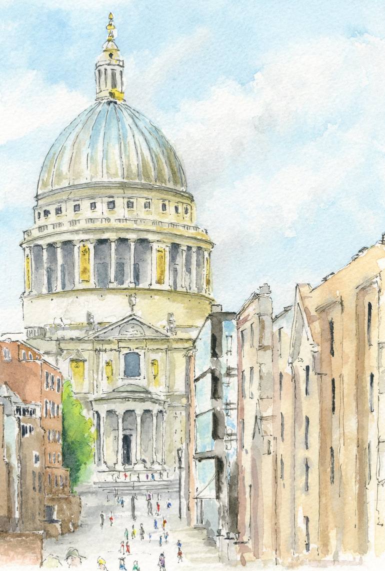 St Paul S Cathedral London Painting By Martin Baker Saatchi Art