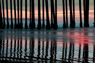 Reflections Under the Pier - Pismo Beach California thumb