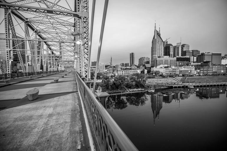 Nashville Tennessee Art Selective Color Black White Lower 