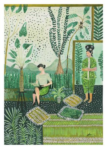 Original Color Field Painting Botanic Paintings by Aurélie Tbd