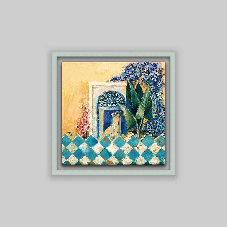 Original Abstract Floral Painting by Aurelie Tbd