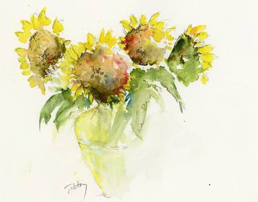 Print of Impressionism Floral Paintings by Alex Tolstoy