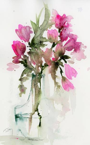 Print of Impressionism Floral Paintings by Alex Tolstoy