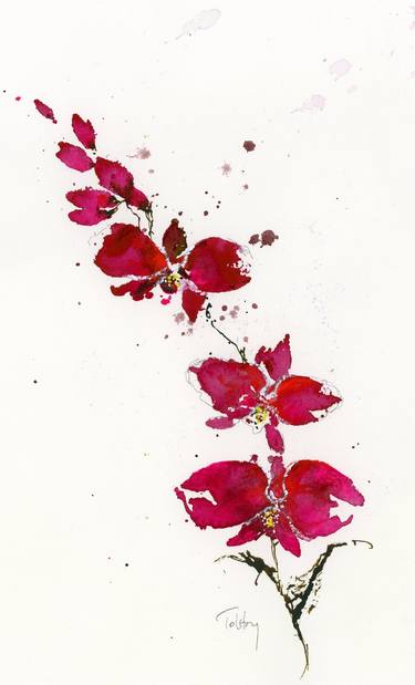 Original Floral Painting by Alex Tolstoy