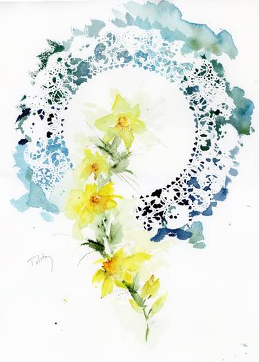 Print of Impressionism Floral Paintings by Alex Tolstoy
