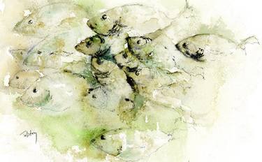 Print of Impressionism Fish Paintings by Alex Tolstoy